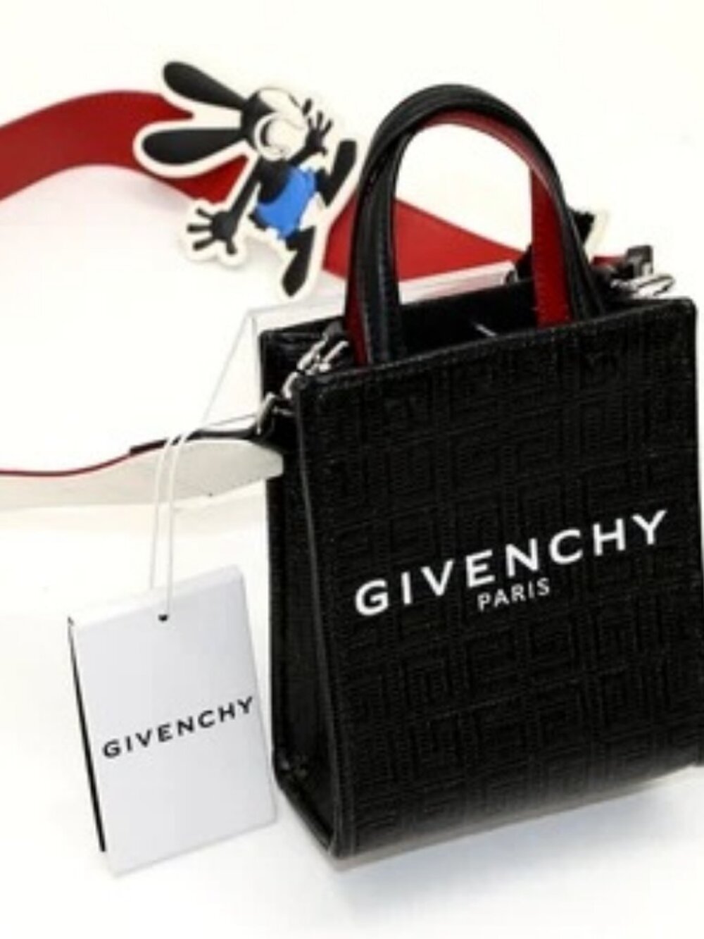 Givenchy X DISNEY Coated Canvas Oswald Mini Vertical G-Tote - Black